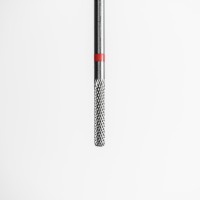 Фреза твердосплавная, цилиндр с рабочим верхом (красная), D 0.23